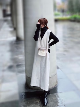 「andme（アンドミー）のアイテム（ブルゾン）」を使った、minmin08_さん（レディース・158cm）の春コーディネート