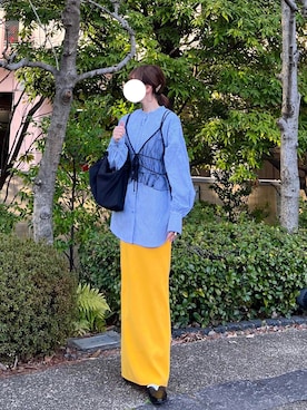 「SUGAR BISKET（シュガービスケット）のニットタイトスカート（スカート）」を使った、minmin08_さん（レディース・158cm）の冬コーディネート