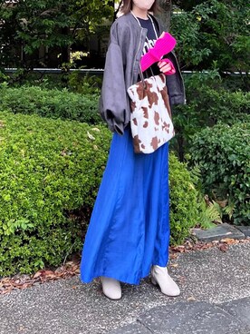 「andme（アンドミー）のアイテム（ブルゾン）」を使った、minmin08_さん（レディース・158cm）の秋コーディネート