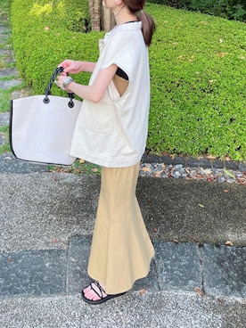 「teva」｜「アイテム（トートバッグ）」を使った、minmin08_さん（レディース・158cm）の夏コーディネート