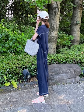 「シンフルコーデ」｜「アイテム（ワンピース/ドレス）」を使った、minmin08_さん（レディース・158cm）の夏コーディネート