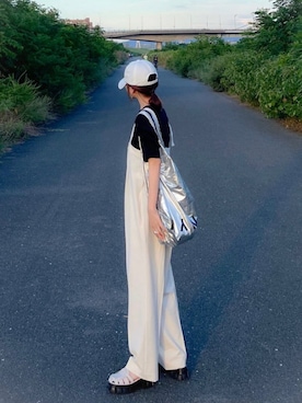 「for/c（フォーシー）のアイテム（サロペット/オーバーオール）」を使った、minmin08_さん（レディース・158cm）の夏コーディネート