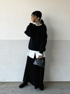 「e/rm（イーアールエム）のアイテム（スカート）」を使った、mayumi+さん（レディース・158cm）の春コーディネート