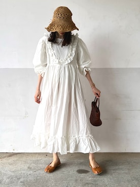 「repos（ルポ）のアイテム（シューズ）」を使った、mayumi+さん（レディース・158cm）の春コーディネート