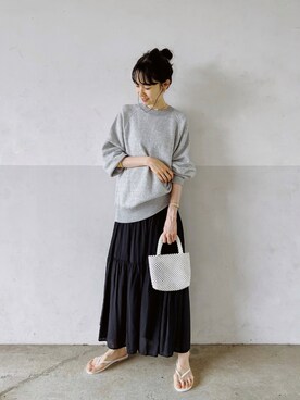 「THE SHINZONE（ザ　シンゾーン）のアイテム（スウェット）」を使った、mayumi+さん（レディース・158cm）の秋コーディネート