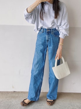 「ISOOK（アイスー）のアイテム（スウェット）」を使った、mayumi+さん（レディース・158cm）の秋コーディネート