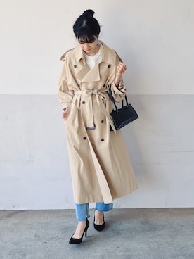 「DHOLIC STYLE（ディーホリックスタイル）のアイテム（ジャケット/アウター）」を使った、mayumi+さん（レディース・158cm）の春コーディネート