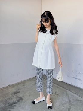 「UR'S（ユアーズ）のアイテム（ベスト）」を使った、mayumi+さん（レディース・158cm）の秋コーディネート