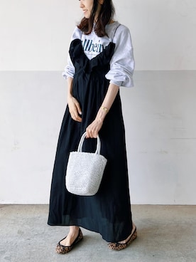 「repos（ルポ）のアイテム（スウェット）」を使った、mayumi+さん（レディース・158cm）の春コーディネート