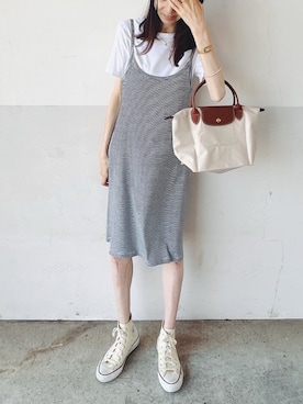 「PETIT BATEAU（プチバトー）のアイテム（ワンピース/ドレス）」を使った、mayumi+さん（レディース・158cm）の春コーディネート