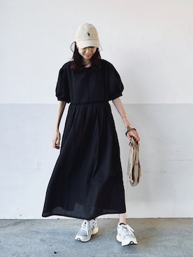 「repos（ルポ）のアイテム（ワンピース/ドレス）」を使った、mayumi+さん（レディース・158cm）の夏コーディネート