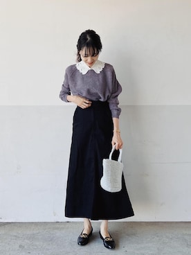 「FERRAGAMO（フェラガモ）のシューズ（その他シューズ）」を使った、mayumi+さん（レディース・158cm）の秋コーディネート