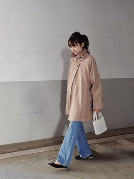 「DHOLIC（ディーホリック）のアイテム（ジャケット/アウター）」を使った、mayumi+さん（レディース・158cm）の春コーディネート