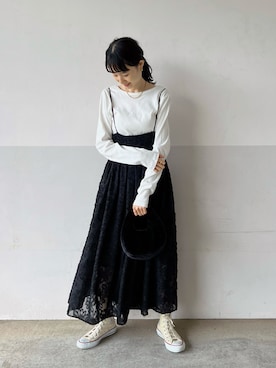 「H&M（エイチ・アンド・エム）のアイテム（ハンドバッグ）」を使った、mayumi+さん（レディース・158cm）の秋コーディネート