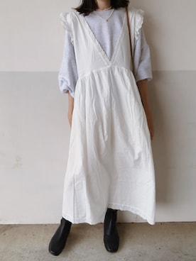 「ISOOK（アイスー）のアイテム（スウェット）」を使った、mayumi+さん（レディース・158cm）の夏コーディネート