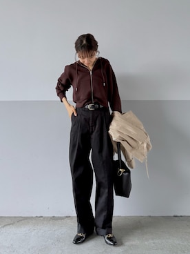 「アイテム（その他シューズ）」を使った、mayumi+さん（レディース・158cm）の秋コーディネート