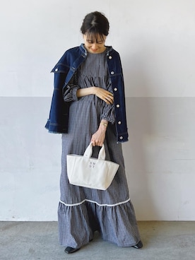 「ap retro（アプレトロ）のアイテム（デニムジャケット）」を使った、mayumi+さん（レディース・158cm）の秋コーディネート