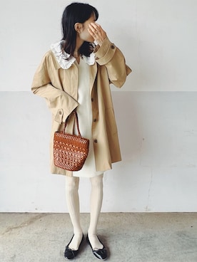 「repos（ルポ）のアイテム（ワンピース/ドレス）」を使った、mayumi+さん（レディース・158cm）の春コーディネート