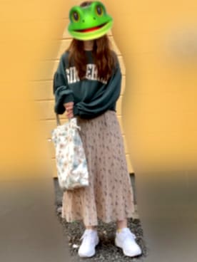 「短丈トップス」｜「アイテム（バッグ）」を使った、のちすけ🐸さん（レディース・163cm）の秋コーディネート