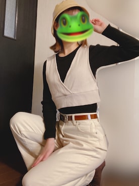 のちすけ🐸さん（レディース・163cm）の春コーディネート