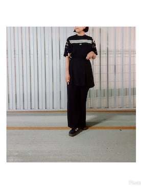 「Re:make（リメイク）のアイテム（トップス）」を使った、HYOさん（レディース・166cm）の秋コーディネート