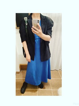 「秋先取りコーデ」｜「アイテム（クラッチバッグ）」を使った、HYOさん（レディース・166cm）の秋コーディネート