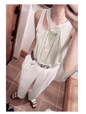 「H&M（エイチ・アンド・エム）のアイテム」を使った、HYOさん（レディース・166cm）の夏コーディネート