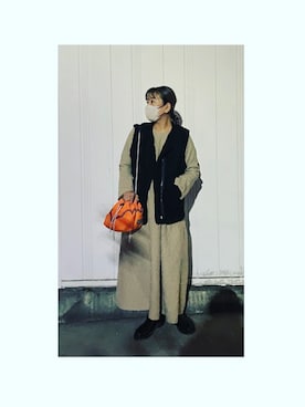「ムートン」｜「アイテム（ワンピース/ドレス）」を使った、HYOさん（レディース・166cm）の秋コーディネート