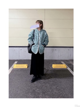 「キルトジャケット」｜HYOさん（レディース・166cm）の冬コーディネート