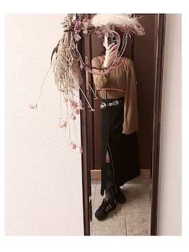 「Ameri（アメリ）のアイテム」を使った、HYOさん（レディース・166cm）の春コーディネート