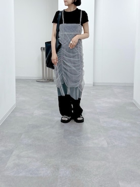「H&M（エイチ・アンド・エム）のアイテム」を使った、HYOさん（レディース・166cm）の夏コーディネート