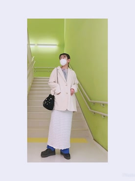 「H&M（エイチ・アンド・エム）のアイテム（テーラードジャケット）」を使った、HYOさん（レディース・166cm）の春コーディネート