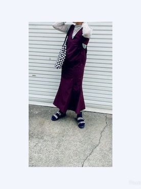 「Solace（ソレイス）のアイテム（ワンピース/ドレス）」を使った、HYOさん（レディース・166cm）の夏コーディネート