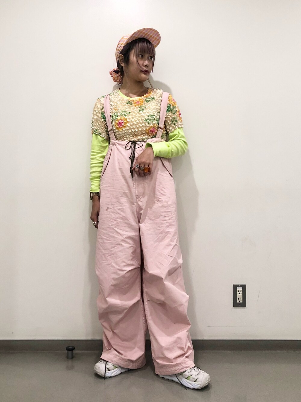 beamsboy オーバーパンツガーメントダイ サロペット グリーン beamsboy オーバーパンツガーメントダイ サロペット グリーン