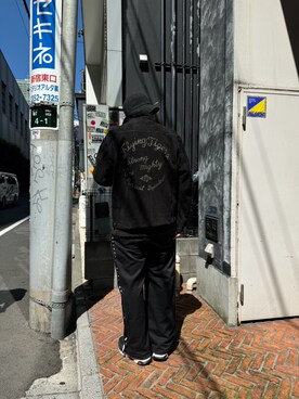 「AVIREX（アヴィレックス）のアイテム（ライダースジャケット）」を使った、RIKUさん（メンズ・177cm）の秋コーディネート