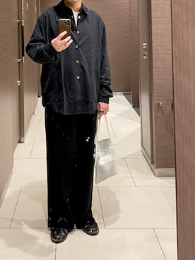 「アイテム（サンダル）」を使った、isohさん（メンズ・174cm）の秋コーディネート