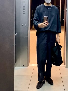 「HEUGN（ユーゲン）のアイテム（パンツ）」を使った、isohさん（メンズ・174cm）の夏コーディネート