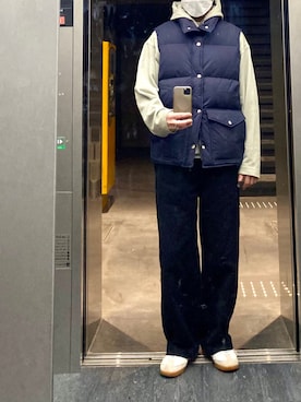 「Steven Alan（スティーブンアラン）のアイテム（ダウンベスト）」を使った、isohさん（メンズ・174cm）の秋コーディネート