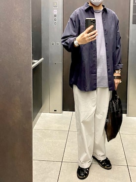 「THE HINOKI（ザ ヒノキ）のアイテム」を使った、isohさん（メンズ・174cm）の夏コーディネート