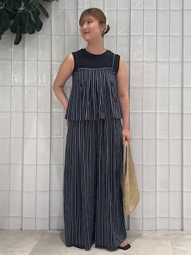 「Simplicite（サンプリシテ）のアイテム」を使った、Yuiさん（レディース・159cm）の夏コーディネート