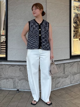 「Simplicite（サンプリシテ）のアイテム」を使った、Yuiさん（レディース・159cm）の夏コーディネート