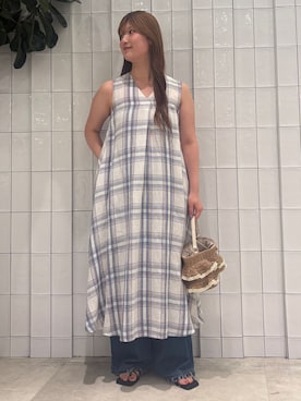 「Simplicite（サンプリシテ）のアイテム」を使った、Yuiさん（レディース・159cm）の夏コーディネート