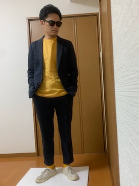 「JOURNAL STANDARD（ジャーナルスタンダード）のアイテム（セットアップ）」を使った、Yasuさん（メンズ・174cm）の春コーディネート