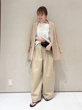 「plage（プラージュ）の《追加》R’IAM AIR ジャケット（その他アウター、ホワイト系）」を使った、杏さん（レディース）の春コーディネート