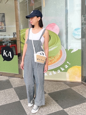 「MARNI」｜「アイテム（サロペット/オーバーオール）」を使った、ᴶᵒꔛ さん（レディース・165cm）の夏コーディネート