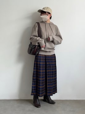 「Scye（サイ）のアイテム（帽子）」を使った、misatoさん（レディース・152cm）の秋コーディネート