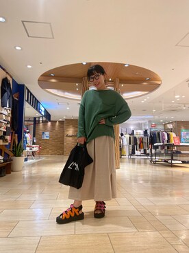 「MANASTASH（マナスタッシュ）のアイテム（ワンピース/ドレス）」を使った、小林さん（レディース・155cm）の夏コーディネート