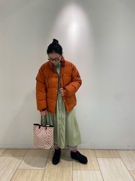 「MANASTASH（マナスタッシュ）のアイテム（ワンピース/ドレス）」を使った、小林さん（レディース・155cm）の冬コーディネート