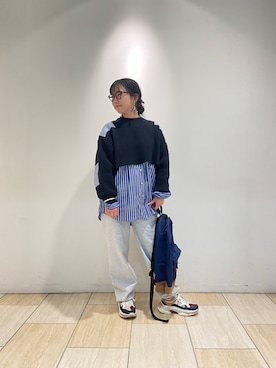 「BEAVER名古屋」｜「アイテム（アクセサリー）」を使った、小林さん（レディース・155cm）の冬コーディネート