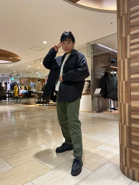 「MANASTASH（マナスタッシュ）のアイテム（ブルゾン）」を使った、小林さん（レディース・155cm）の冬コーディネート